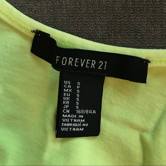 Neon Yellow Crop Top - Picture 7 of 8